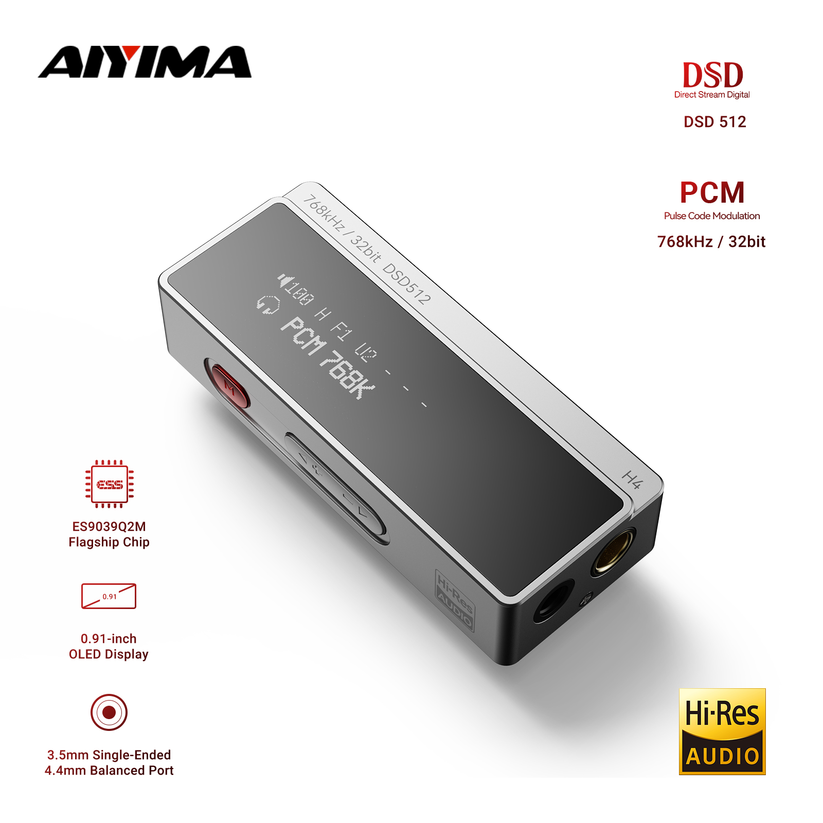 Es9018 Dac - AIYIMA H4 HIFI Portable Headphone Amplifier