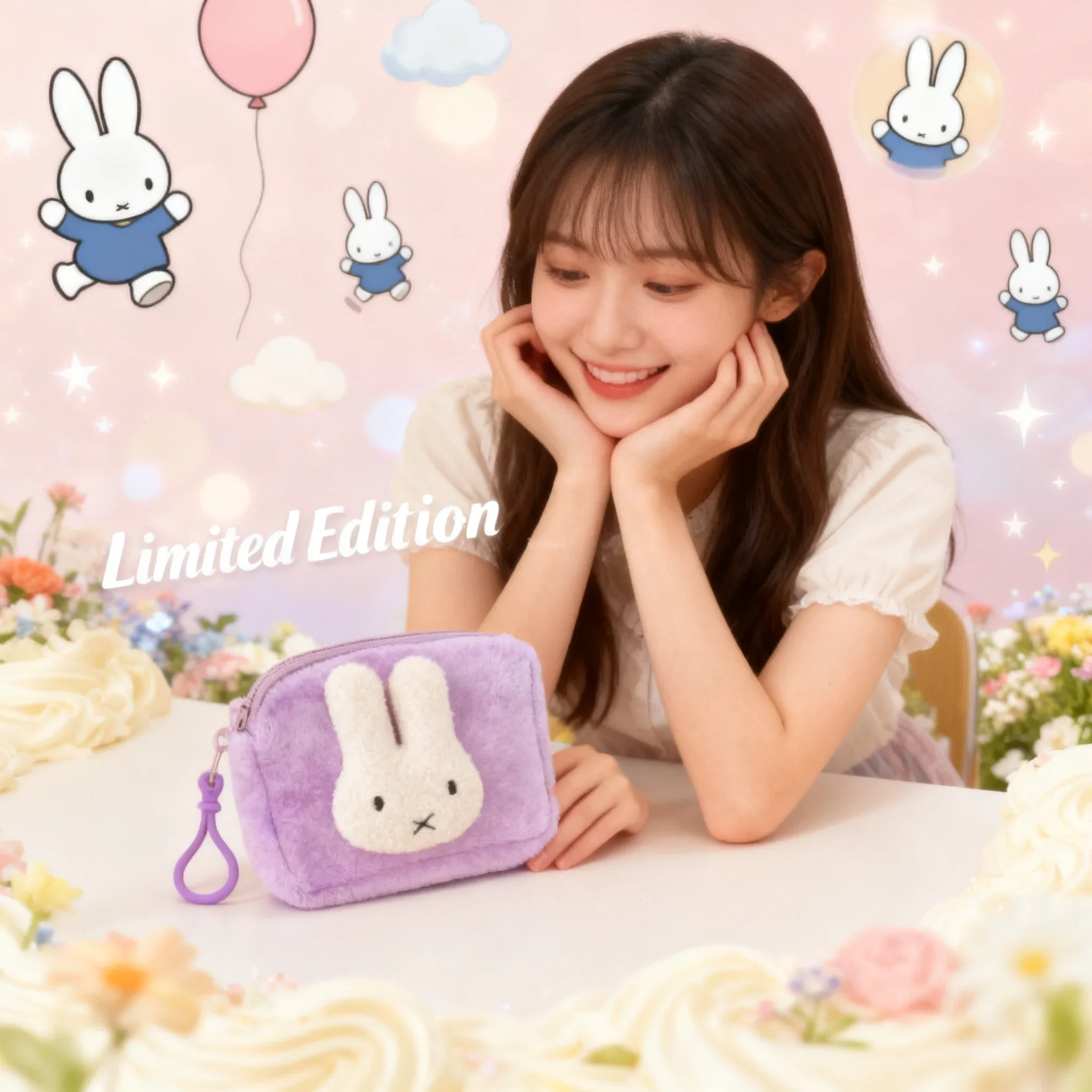 Headphone Parts - Miffy Rabbit Cartoon Plush Key Bag