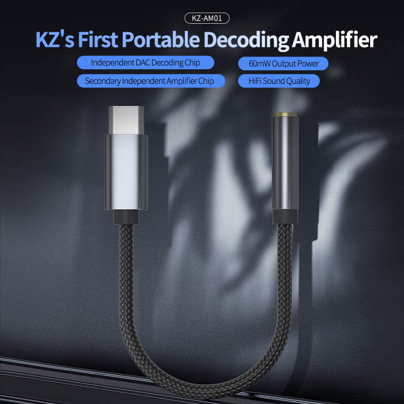 KZ AM01 Type-C to 3.5mm Audio  - Audio Dac recension och pris