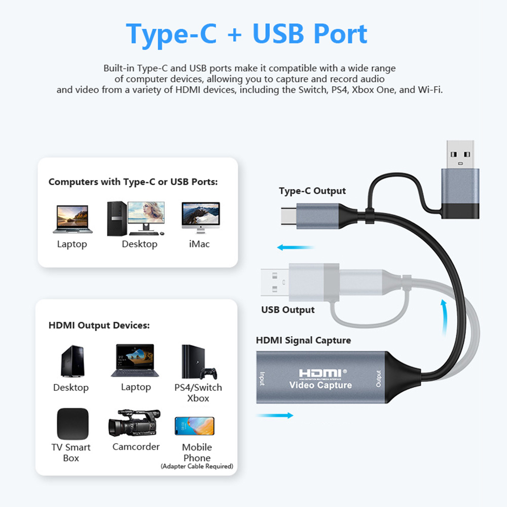 4K 2 in 1 USB 2.0 Video Captur - Usb Sound Card recension och pris
