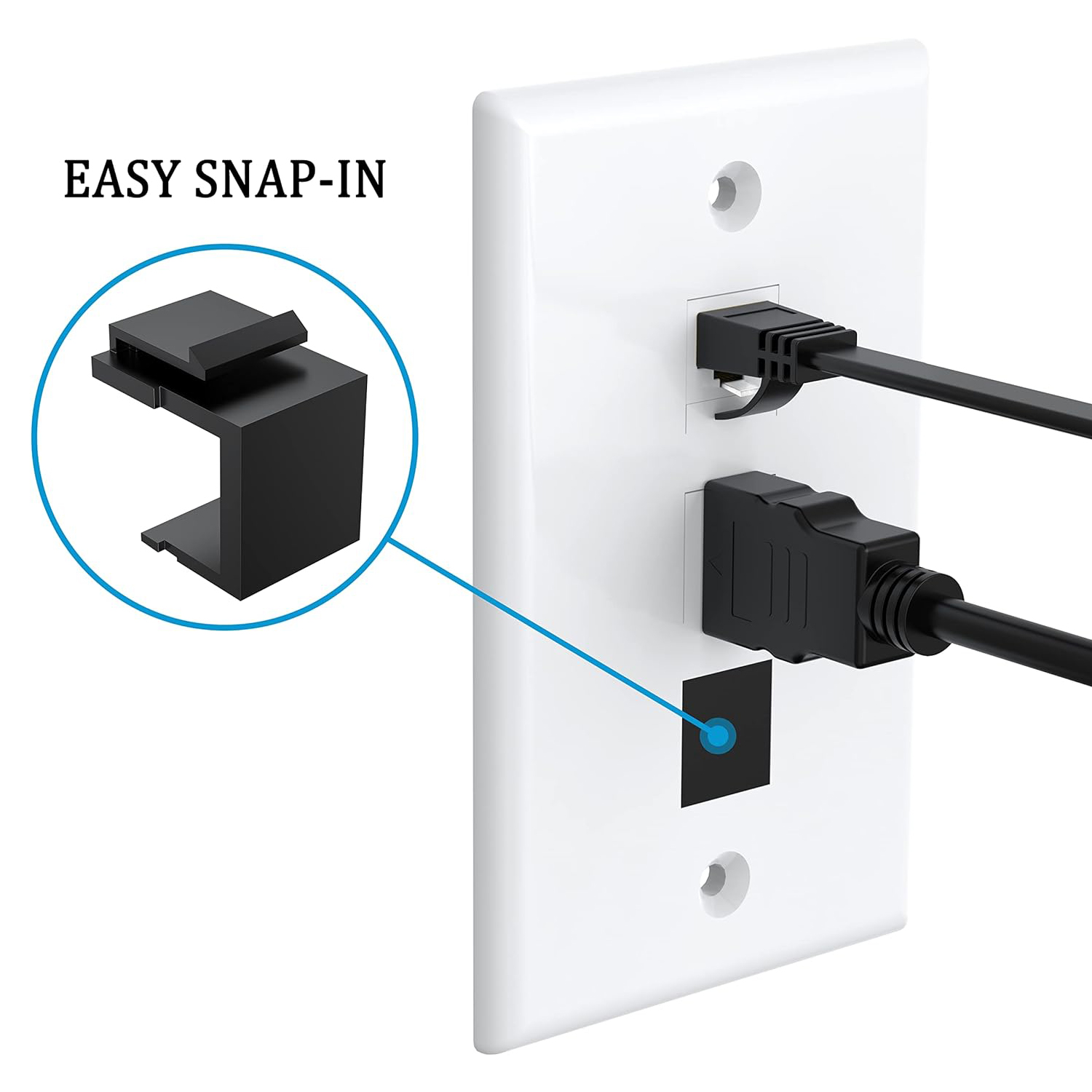 ZoeRax 30-Pack Blank Keystone  - Rj45 Jack recension och pris