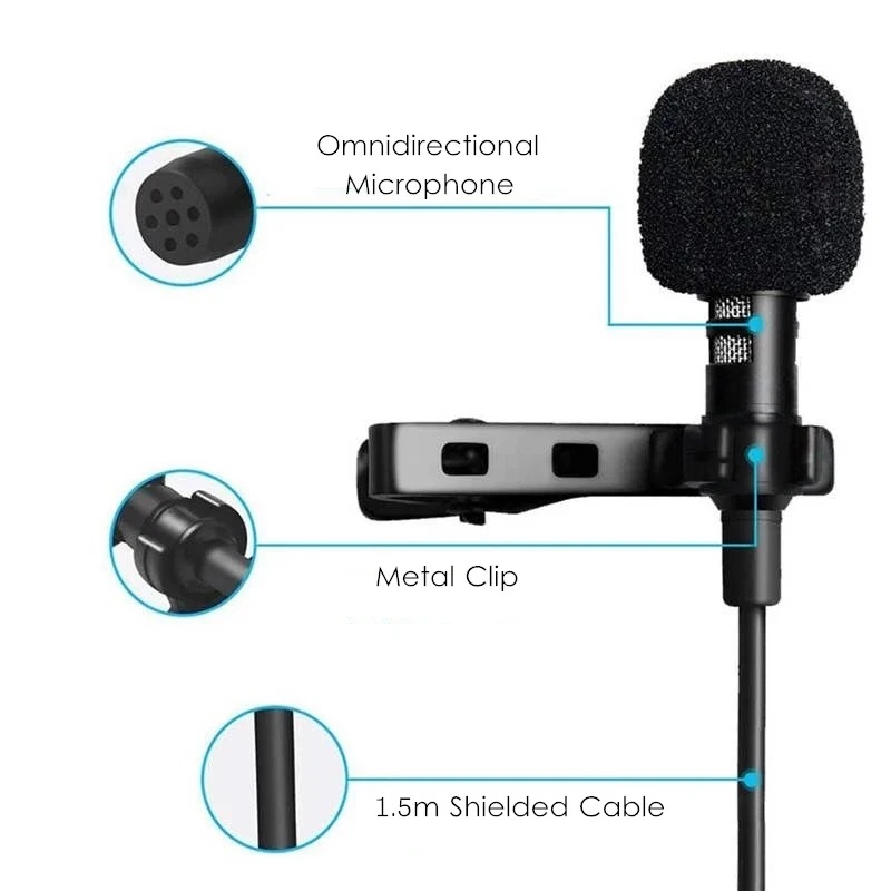 1-5pcs Portable USB Mini Laval - Microphone Capsule recension och pris