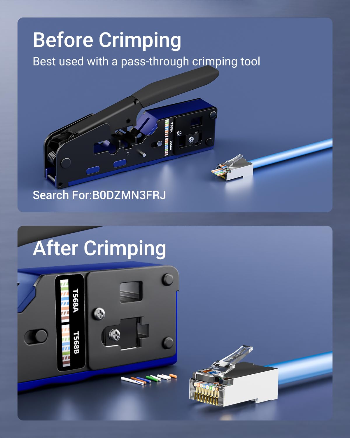 Cat 6 Shielded Pass Through RJ - Rj45 Jack recension och pris