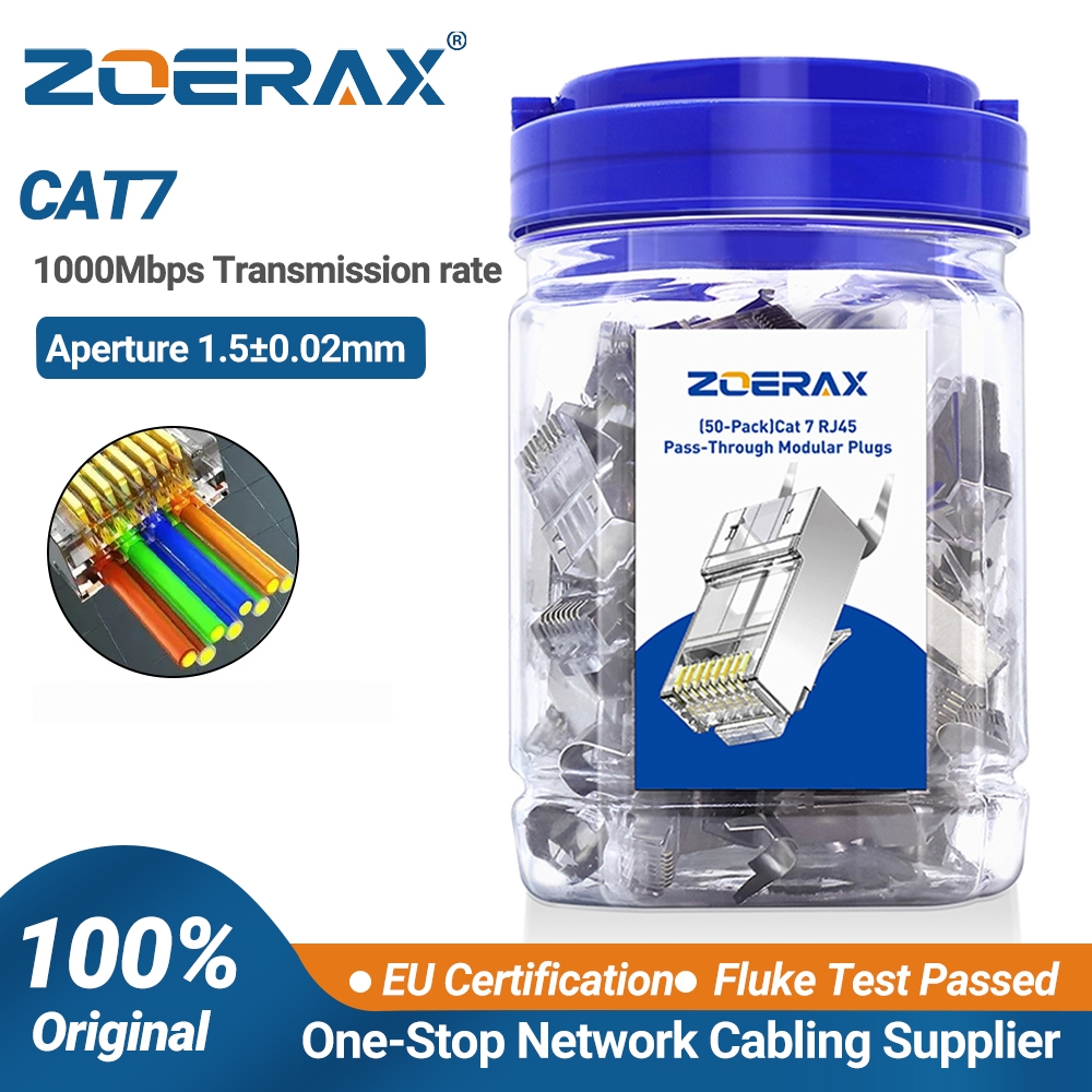 ZoeRax 50-Pack Shielded RJ45 C - Rj45 Jack recension och pris