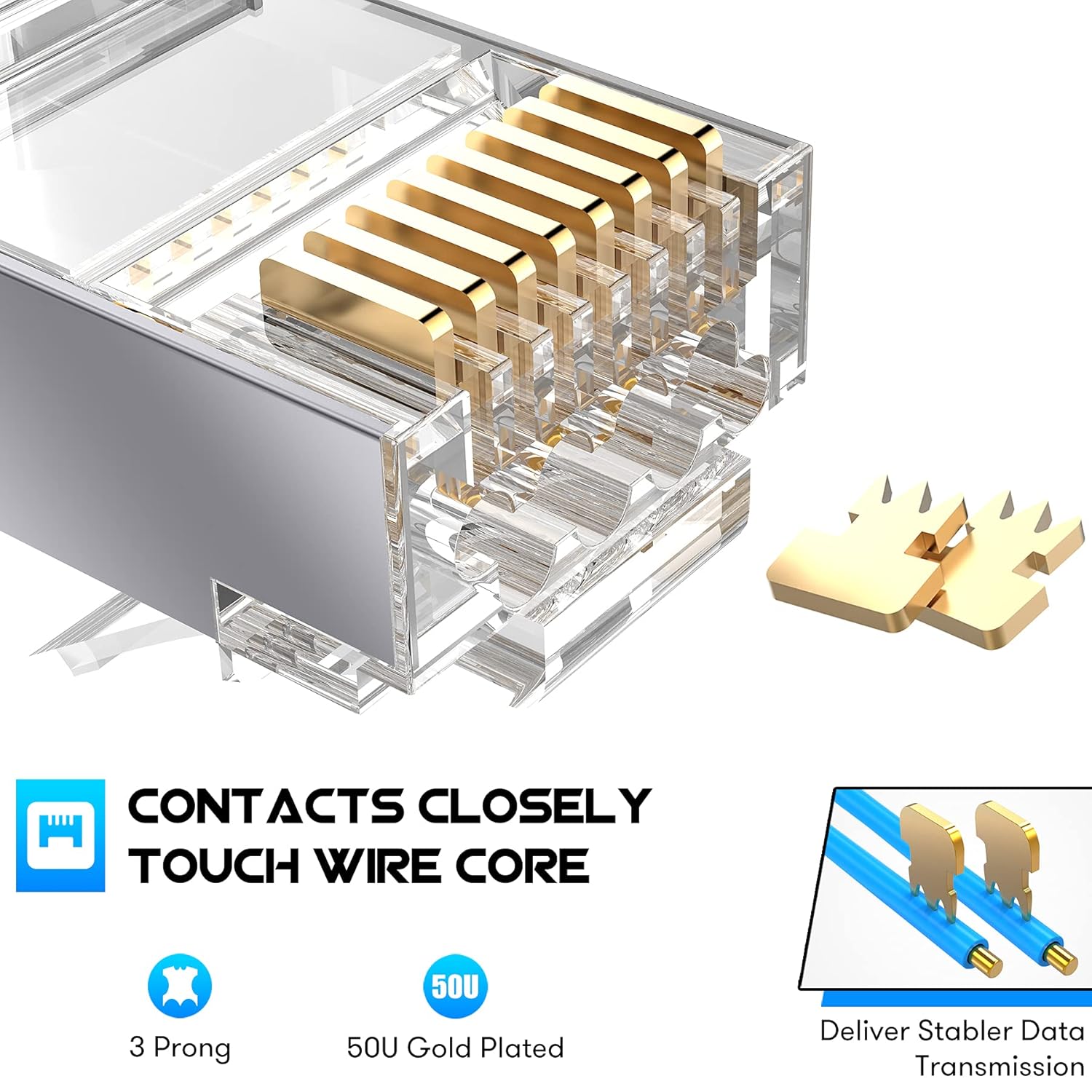 ZoeRax 50-Pack Shielded RJ45 C - Rj45 Jack recension och pris