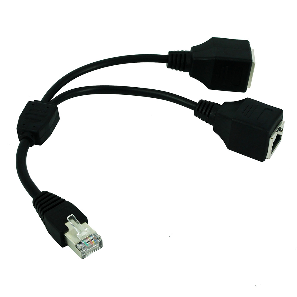 RJ45 1 Male to 2 Female LAN Ca - Rj45 Jack recension och pris