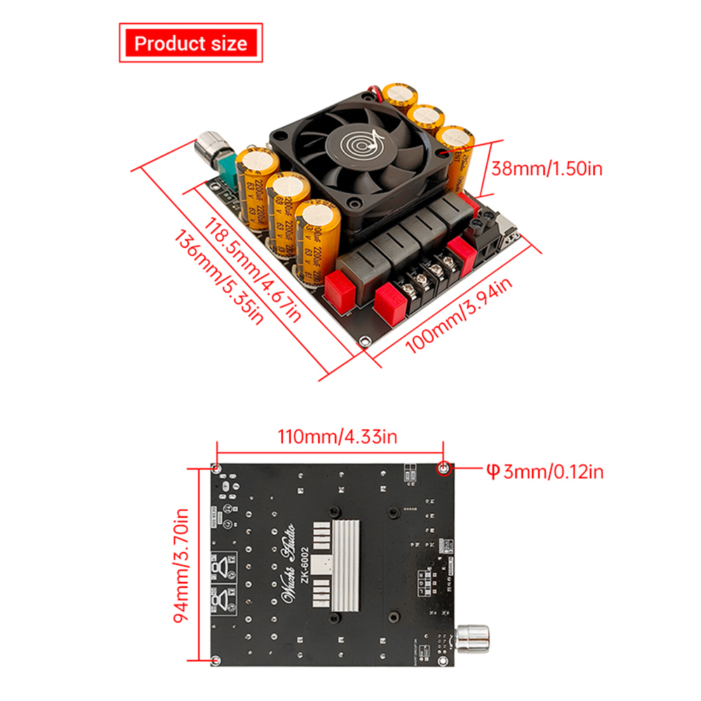 ZK-6002 DC18-50V Pure Power Am - Es9018 Dac recension och pris