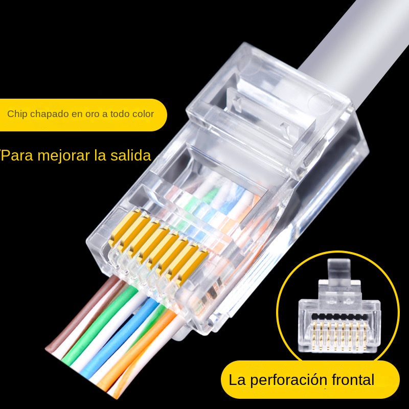 100pcs RJ45 Cat6 Cat5e Pass Th - Rj45 Jack recension och pris