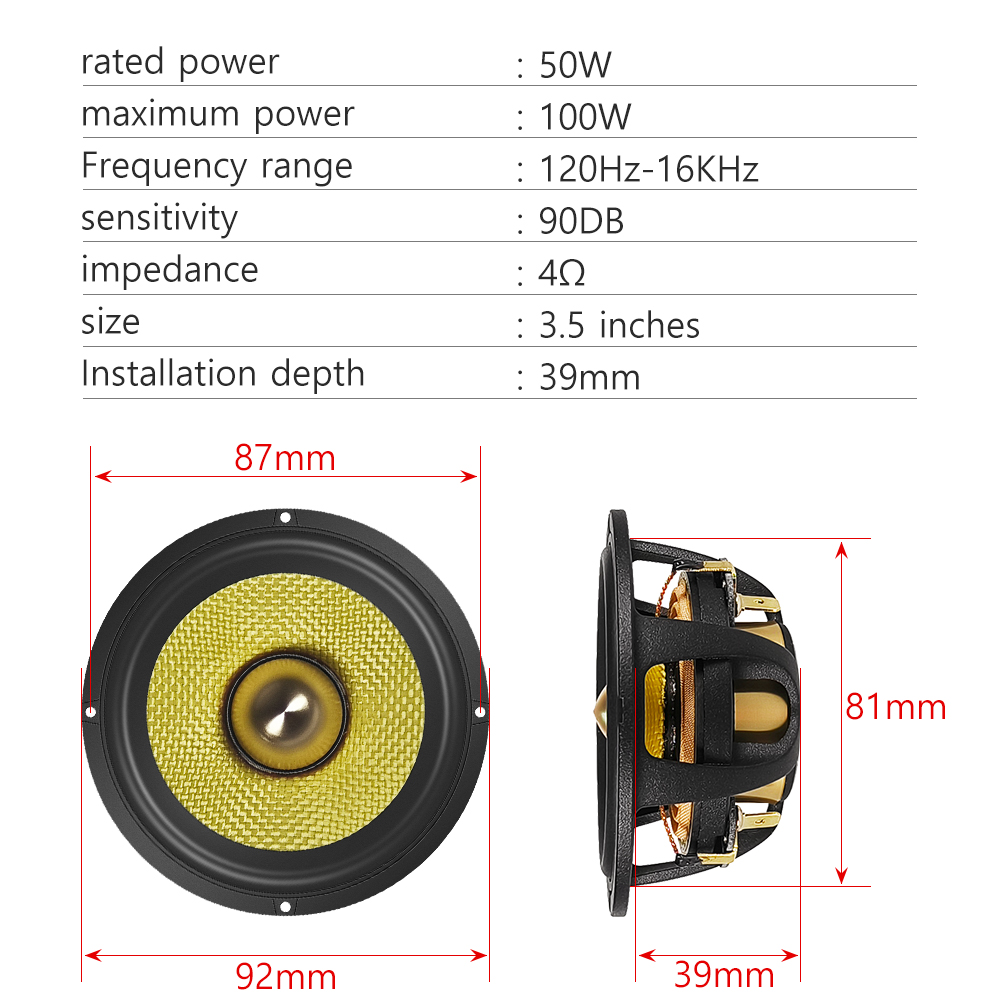 3.5 Inches Bullet Guided Mid-R - Speaker Driver recension och pris
