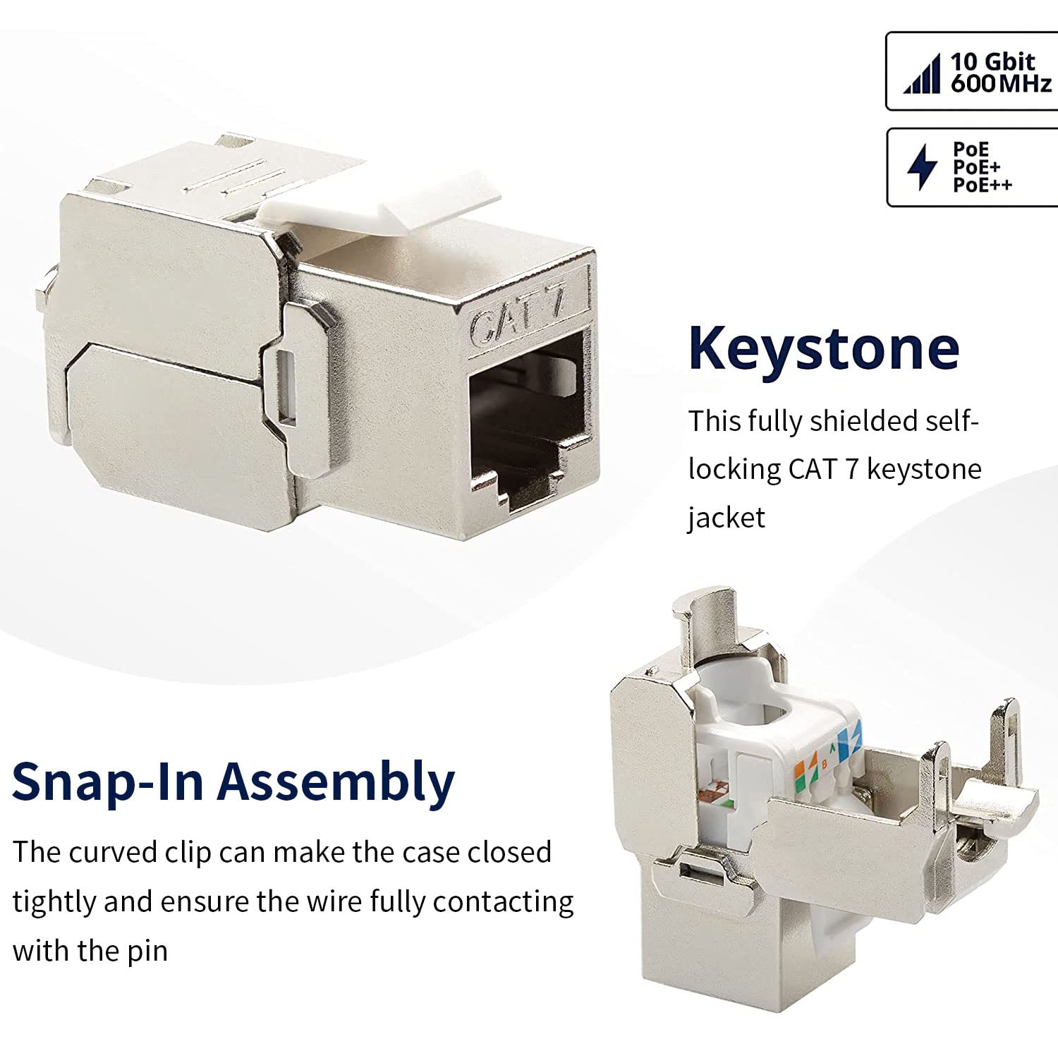 ZOERAX Cat6a Cat7 Keystone Jac - Rj45 Jack recension och pris